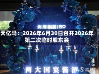 天亿马：2026年6月30日召开2026年第二次临时股东会